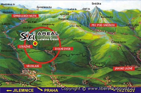 Libereck bouda - mapa