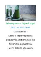 Zelené pivo na Fajtově kopci